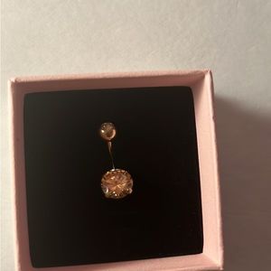 Crystal Stud Belly Button Ring
